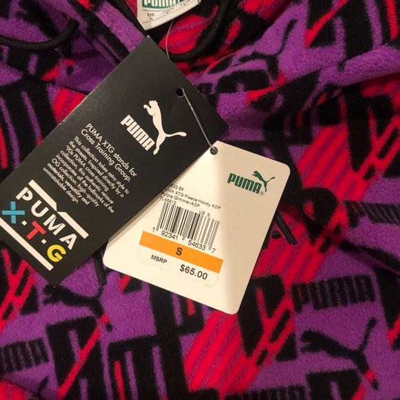 NWT Puma XTG Fleece Hoodie Sweatshirt Small - Picture 5 of 6